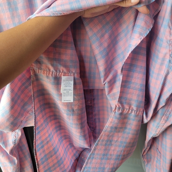 Faherty Mens The movement Plaid Button Up Shirt XXL Summer Rose Plaid Preppy - Picture 7 of 11